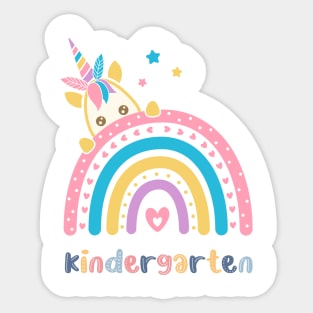 Kindergarten  Rainbow Squad Teacher Boys Girls Team T-shirt Sticker